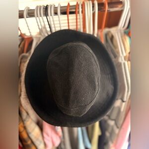 Vintage L.L.Bean Wool Bucket Hat Black Made USA Outdoor Gorpcore Adult